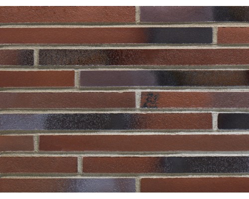 Фасадная плитка (ригель)  Stroeher Riegel-50 455 braun-blau, ригель 490x40x14 мм