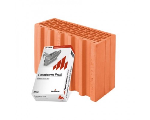 Керамический блок Porotherm 38 1/2 Profi (половинчатый блок)