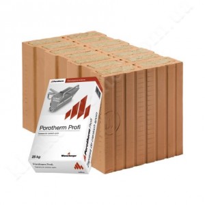 Керамический блок Porotherm 44 1/2 T Profi (половинчатый блок)