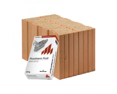 Керамический блок Porotherm 44 1/2 T Profi (половинчатый блок)